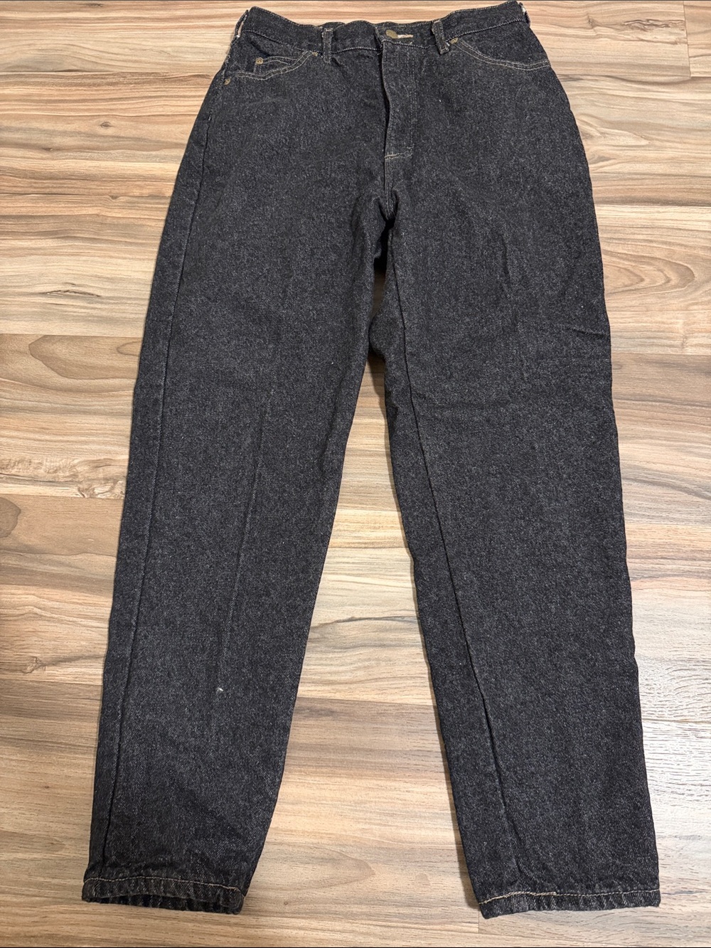 L.L Bean Women’s Sz. 12 Black Wash Jeans Plaid Flannel Lined Cotton Cabincore